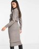 M Lounge M Lounge midi overlay dress with collar in alpaca taupe-Brown - 2