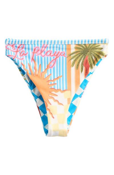 Maaji Maaji Beach Static Sully Reversible High Waist Bikini Bottoms