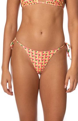 Maaji Maaji Blush Tide Sunflash Reversible Side Tie Bikini Bottoms