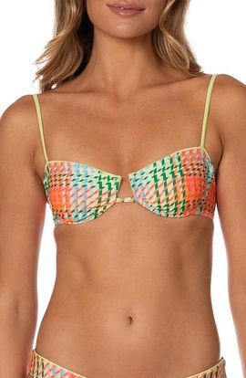Maaji Maaji Dreamy Grid Amatista Underwire Reversible Bikini Top