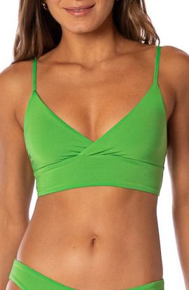 Maaji Maaji Emerald Brocade Crisscross Bikini Top