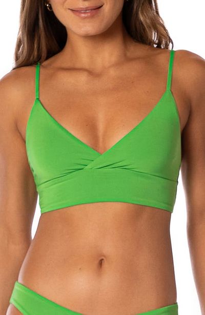Maaji Maaji Emerald Brocade Crisscross Bikini Top