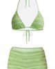 Maaji Maaji Green Symphony Balmy Smocked Triangle Bikini Top - 2