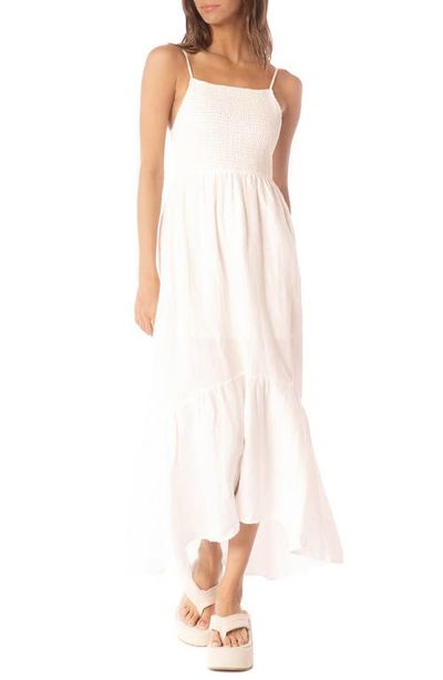 Maaji Maaji Isadora Smocked Linen Maxi Dress