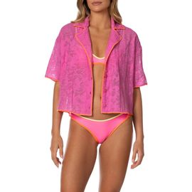 Maaji Maaji Octavia Fuchsia Flower Cover-Up Shirt