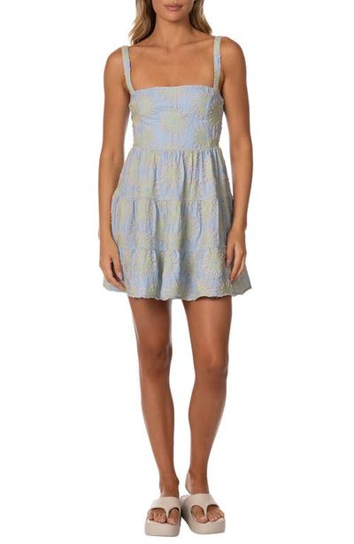 Maaji Maaji Sol Dream Embroidered Tiered Cover-Up Minidress