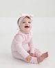 Mabel + Honey Mabel + Honey Amelia Rose Long Sleeve Solid Convertible Romper with Matching Headband - 2
