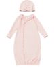 Mabel + Honey Mabel + Honey Amelia Rose Solid Newborn Gown with Matching Hat - 1