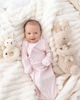 Mabel + Honey Mabel + Honey Amelia Rose Solid Newborn Gown with Matching Hat - 2