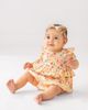 Mabel + Honey Mabel + Honey Blooming Florals Short Gathered Sleeve Romper - 2