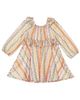 Mabel + Honey Mabel + Honey Buttercup Blossom Long Sleeve Print Ruffle Tie Shoulder A Line Dress - 3