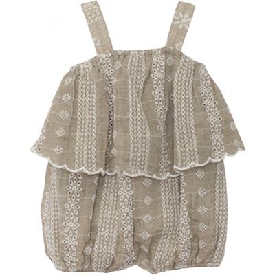 Mabel + Honey Mabel + Honey Espresso Sleeveless Romper
