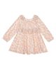 Mabel + Honey Mabel + Honey Honey Petals Long Sleeve Floral Ruffle Collar Tiered Bodice Dress - 2