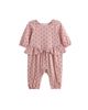 Mabel + Honey Mabel + Honey Love me Lots Long Sleeve Heart Print Ruffle Waist Romper - 2