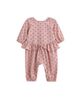 Mabel + Honey Mabel + Honey Love me Lots Long Sleeve Heart Print Ruffle Waist Romper - 3