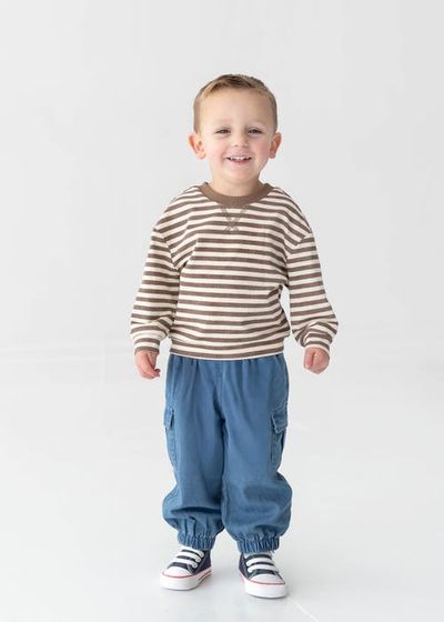 Mabel + Honey Mabel + Honey Michael Denim Cargo Pocket Jogger Pants