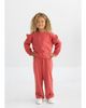 Mabel + Honey Mabel + Honey Red Rosie Solid Wide Leg Elastic Waist Sweatpants  - 1