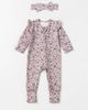 Mabel + Honey Mabel + Honey Soft Meadow Long Sleeve Floral Print with Matching Headband - 2