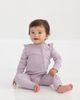 Mabel + Honey Mabel + Honey Soft Meadow Long Sleeve Solid Convertible Romper with Matching Headband - 1