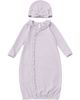 Mabel + Honey Mabel + Honey Soft Meadow Newborn Gowns Solid with Matching Hat - 1