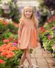 Mabel + Honey Mabel + Honey Sunkissed Apricot Short Flutter Sleeve Dress - 2