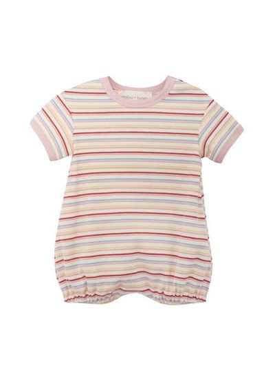 Mabel + Honey Mabel + Honey Sunset Sherbet Short Sleeve Romper