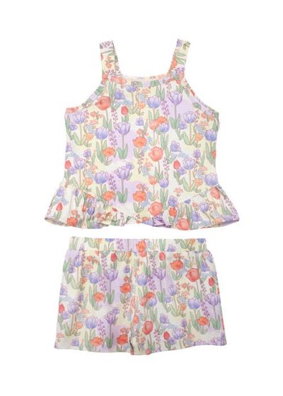 Mabel + Honey Mabel + Honey Tulip Twirl Tank Two Piece Set