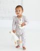 Mabel + Honey Mabel + Honey Whimsical Wildflower Convertible Romper Floral Print with Matching Headband - 1