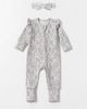 Mabel + Honey Mabel + Honey Whimsical Wildflower Convertible Romper Floral Print with Matching Headband - 2