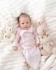 Mabel + Honey Mabel + Honey Whimsical Wildflower Long Sleeve Ruffle Trim Wrap Front Newborn Gowns - 3