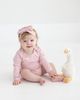 Mabel + Honey Mabel + Honey Whimsical Wildflower Long Sleeve Solid Scalloped Trim Bodysuit - 1