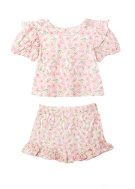 Mabel + Honey Mabel + Honey Wild Savanna Short Gathered Sleeve Two Piece Set