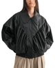 Luvee Mable Faux Leather Oversized Retro Bomber Jacket - 2