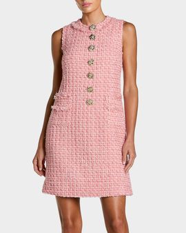 Mac Duggal Bouclé Sleeveless Sheath Mini Dress