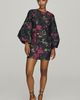 Mac Duggal Brocade Balloon Sleeve Mini Dress - 1