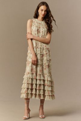 Mac Duggal Criss-Cross Midi Dress