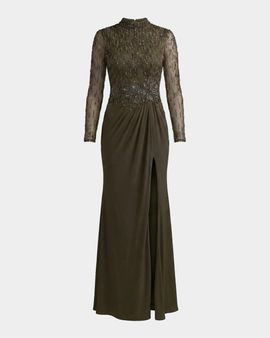Mac Duggal Embellished Jersey Column Gown