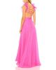 Mac Duggal Mac Duggal A-Line V Neck Feathered Collar Gown - 3