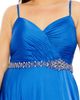 Mac Duggal Mac Duggal Beaded Belt Faux Wrap A Line Gown - 3
