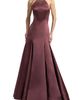 Mac Duggal Mac Duggal Beaded Satin Collared Neck Sleeveless Godet Gown - 1