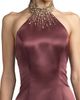 Mac Duggal Mac Duggal Beaded Satin Collared Neck Sleeveless Godet Gown - 3