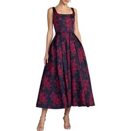 Mac Duggal Mac Duggal Brocade Square Neck Dress