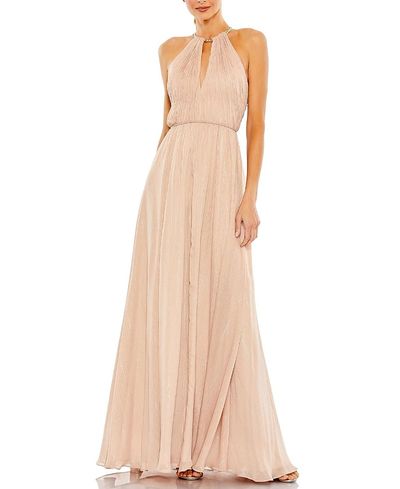 Mac Duggal Mac Duggal Chain Trim Keyhole Halter Neck A Line Gown