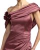 Mac Duggal Mac Duggal Charmeuse One Shoulder Gown With 3D Flower - 3