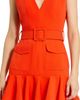 Mac Duggal Mac Duggal Crepe Sleeveless Belt And Pockets Detail Mini Dress - 3