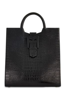 Mac Duggal Mac Duggal Crocodile Leather Buckle Detail Maxi Tote Bag