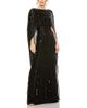 Mac Duggal Mac Duggal Embellished Column Cape Gown - 1