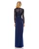 Mac Duggal Mac Duggal Embellished High Neck Bodice Faux Wrap Gown - 3