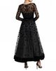 Mac Duggal Mac Duggal Embellished Illusion Neck Long Sleeve Ankle Dress - 2