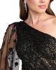 Mac Duggal Mac Duggal Embellished Lace One Shoulder Gown With Cape Sleeve - 3
